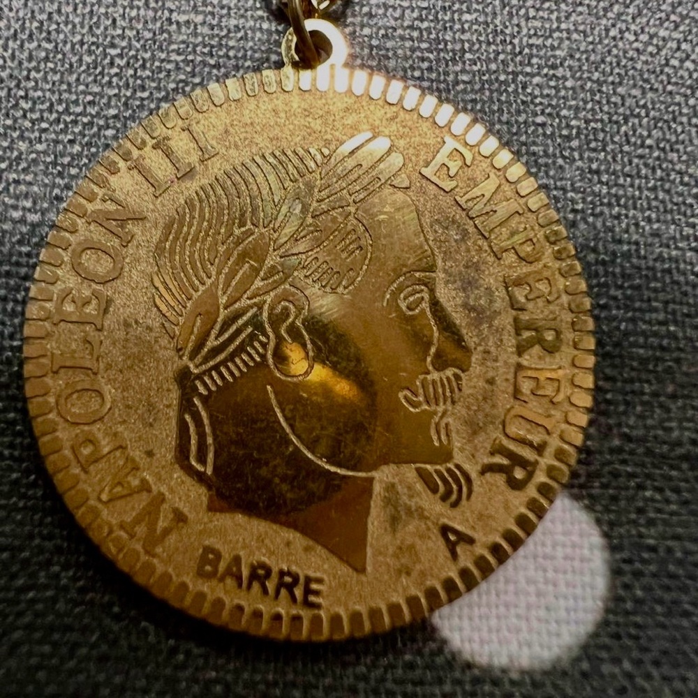 Napoleon III Gold Coin Pendant